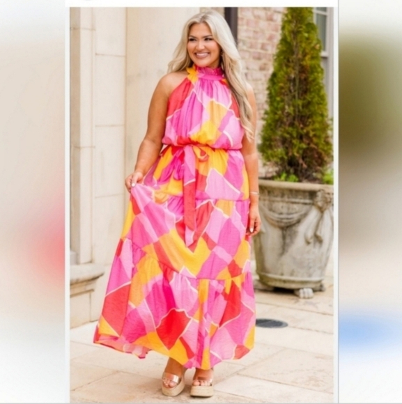 Nwt Chic soul 2x Romantic Rendezvous Dress, Fuchsia - Picture 1 of 6